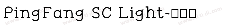 PingFang SC Light字体转换